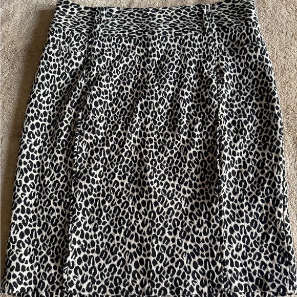Marina Luna Black & White Leopard Print Mini Skirt (Size 8) - Picture 1 of 3
